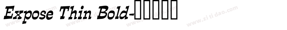 Expose Thin Bold字体转换